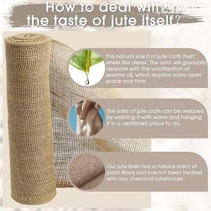 Gardening Burlap Roll - Multipurpose Natural Burlap Fabric (40 Inch x 15 Feet)
