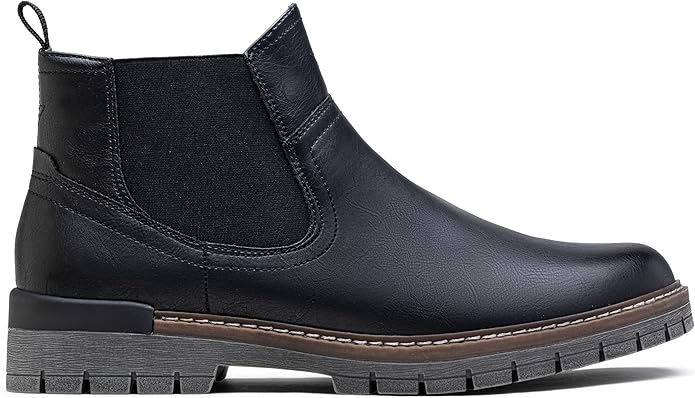 Jousen Chelsea Boots Casual Slip On Ankle Waterproof Mens Boots