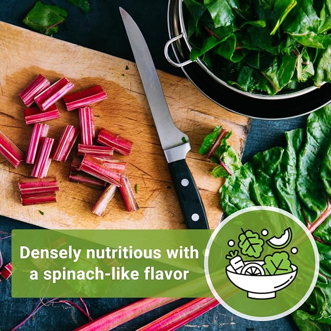 Sow Right Seeds - Rainbow Swiss Chard Seeds for Planting - Non-GMO Heirloom Packet with Instructions to Plant and Grow a Home Vegetable Garden - Nutritious Chard Greens for Cooking (3)