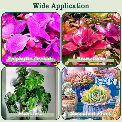 Orchid Potting Mix, 1 Quart Orchid Bark Potting Mix with Pine Bark, Coco Peat & Perlite, Orchid Bark for Indoor Plants, Orchid Soil with Excellent Water Retention & Ventilation
