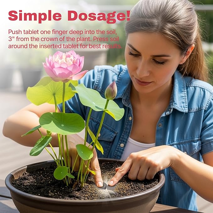 Aquatic Plant Fertilizer for Water Lily and Lotus,Water Lily Fertilizer Tablets-Fish Friendly,LotusFertilizer- Supports Lily and Lotus Blooming & Root Growth,Pond PlantFertilizer-100 Tablets