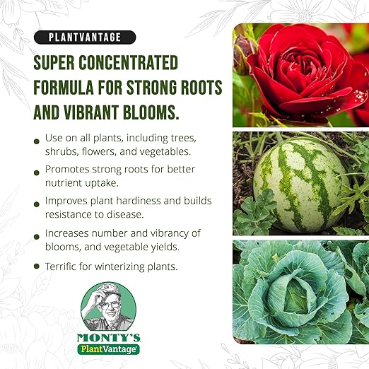 PlantVantage Root & Bloom Liquid Fertilizer - Concentrated Liquid Plant Fertilizer for Strong Roots & Bigger Blooms, Plant Food for Trees, Flowers & Vegetables, Soil or Foliar Application, 8 oz