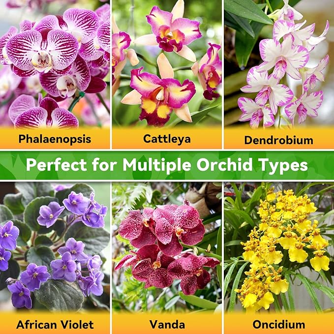 Riare 4QT Orchid Potting Mix, Natural Orchid Bark Potting Mix Soil Medium with Pine Bark and Perlite, Premium Orchid Repotting Kit for Phalaenopsis Dendrobiums, Enhanced Drainage & Root Expansion