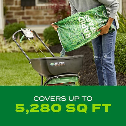 Scotts Turf Builder Rapid Grass Tall Fescue Mix - Combination Grass Seed and Fertilizer for Lawns, Lawn Seed That Grows in Just Weeks, 16 lbs.