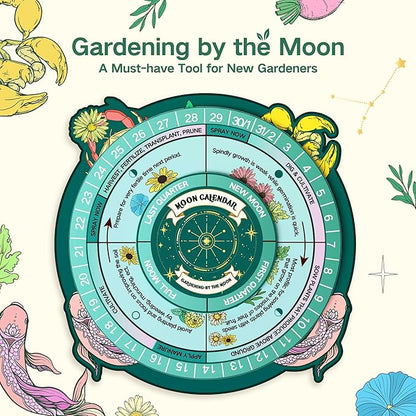 Lush&Dew Zodiac Garden Seed Bank, Gardening Gifts for Women Men, 12 Varieties Non-GMO Vegetables Herb Seeds in Seed Organizer, Magnetic Gift Box, Witchcraft Supplies with Moon Calendar (Water Signs)