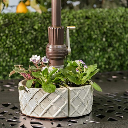 Alfresco Home Cobblestone Umbrella Planter