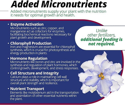 Jack's Classic 12-36-14 African Violet Water-Soluble Fertilizer with Micronutrients for Developing Strong Colorful Plants, 8oz