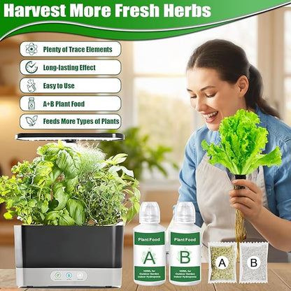 600ML Hydroponic Plant Food, A&B Indoor Plant Food for Hydroponics System and Potted Houseplants, Seed Pods kit Plant Food Hydroponic Nutrients for Growing Vegetables Fruits Flowers Herbs