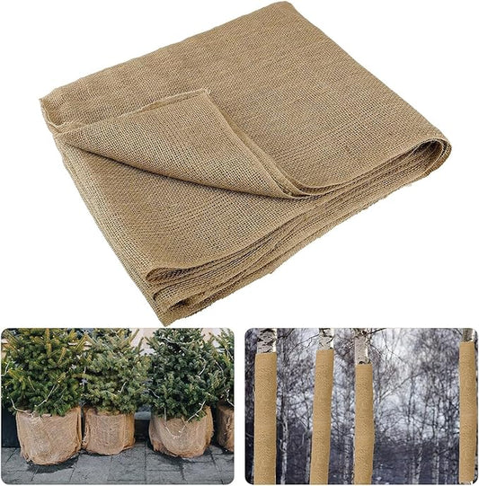 Burlap Plant Cover & Landscape Fabric - 40" x 12ft Roll - Natural Burlap for Weed Barrier, Frost Protection, Erosion Control, Garden & Landscaping Projects - Durable & Breathable Burlap Fabric