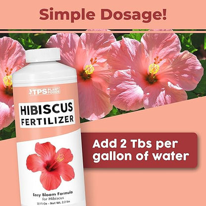 Hibiscus Fertilizer for Tropical and Flowering Plants, Liquid Plant Food, 32 oz (1 Quart)