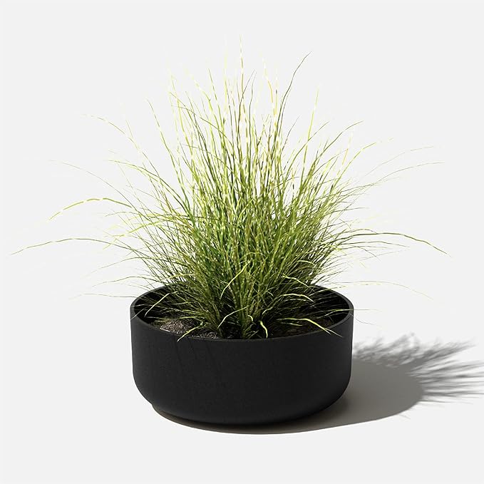 Veradek Mason Series Kona Bowl Planter - Round Planter for Indoor or Outdoor Tabletop/Balcony | Durable Plastic-Stone Composite Material | Modern Décor for Flowers, Succulents, Small Plants