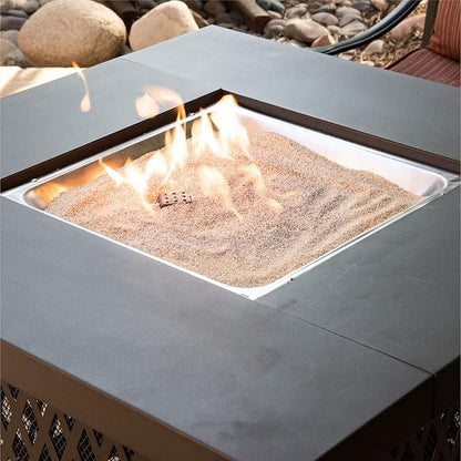 Silica Sand for Gas Fire Pits and Fireplaces - 10 Pounds of Fireproof and Heatproof Base Layer Sand for use Under Gas Logs, Lava Rock or Fire Glass