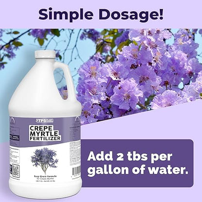Crepe Myrtle Fertilizer, Complete Liquid Crepe Myrtle Tree Plant Food, 1 Gallon (128 oz)