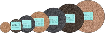 Curtis Wagner Plastics Corp. MA-400 Fabric Plant Mat (4" Diameter, Charcoal Gray, 5-Pack) - Round Fabric Plant Coasters - Use as Planter, Coaster or Pads for Your Arts & Crafts