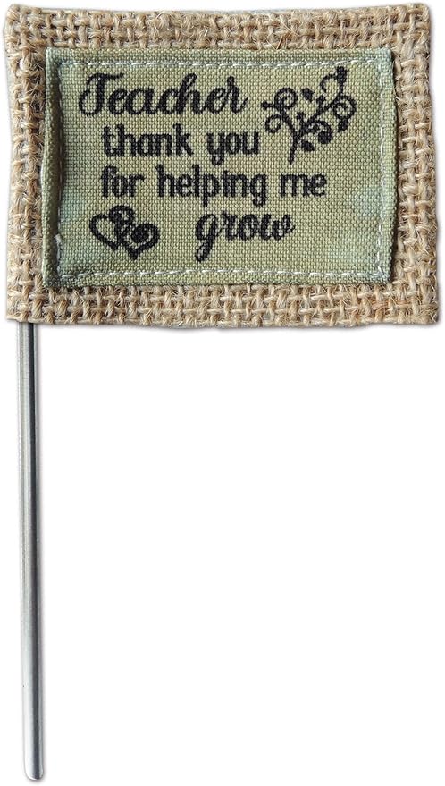 Abbey & CA Gift Teacher Thank You Flag Flower Pick