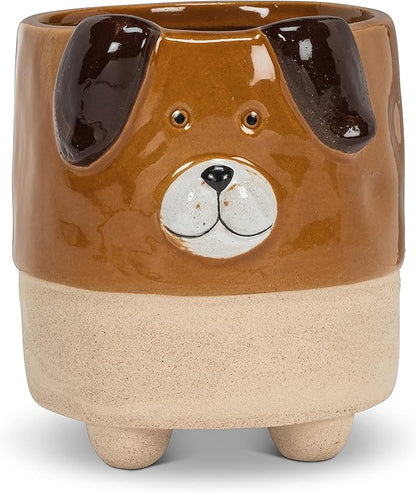 Abbott Collection Stoneware Dog on Legs Planter - Large (4.5" H)
