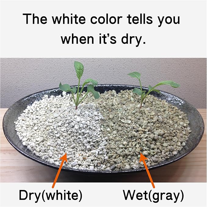 Crystal Grain Cactus & Succulent Soil Mix, Coarse Grain for Maximum Drainage, 100% Inorganic & Odorless, Visible Watering Indicator, Patented Japanese Tech, 3L (Resealable Bag)