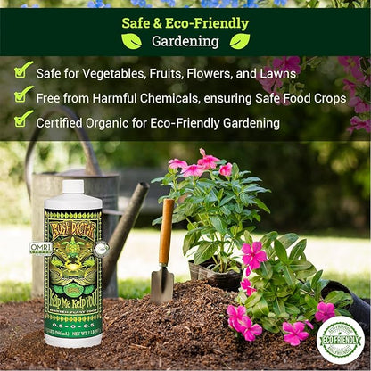 FoxFarm Bush Doctor Kelp Me Kelp You Seaweed Plant Food - 0.5-0-0.5 Liquid Kelp Fertilizer for Gardens, Hydroponic & Drip Irrigation Systems - Promotes Fast Nutrient Uptake & Plant Growth - 1 Quart