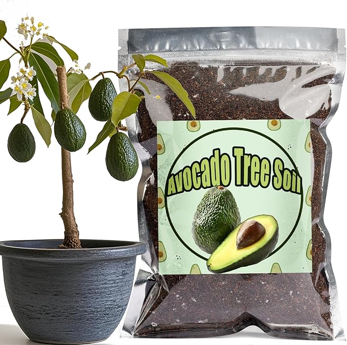 Organic Avocado Tree Potting Soil Mix 10qt, Enhance Growth and Transplant Success for Avocado Plants