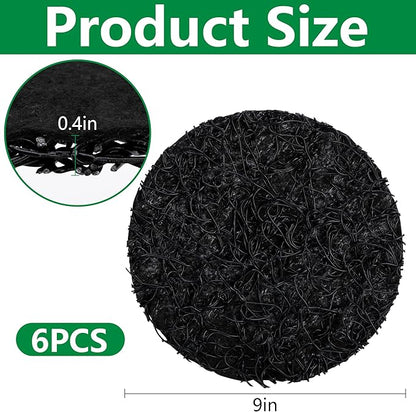 6 Pack Pot Mesh Drainage Discs, 9 Inch Thickened Drainage Hole Insert Pads, Reusable Plant Pot Bottom Mesh Mats for Indoor Outdoor Gardening to Prevent Soil Loss and Keep Root Healthy