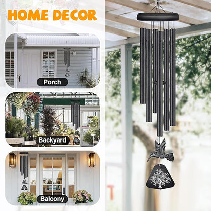 Sympathy Wind Chimes for Outside Deep Tone, Memorial Wind Chimes for Loss of Loved One Prime, Bereavement Condolence Remembrance Funeral Gifts for Grieving Friends Loss of Mother Father