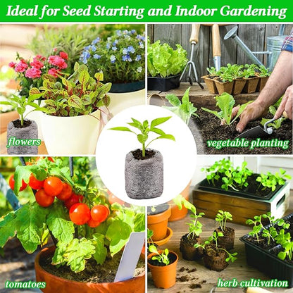 Legigo 50 PCS 50mm Peat Pellets Seed Starter Soil, Compressed Seed Starting Pods Plant Starter Soil Pods Plugs for Seedlings, Peat Pods for Starting Seeds, Herbs Tomatoes Flowers and Vegetables