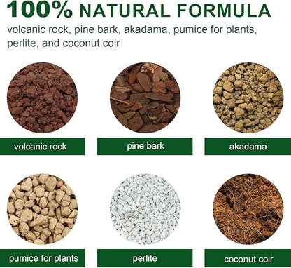 Premium Bonsai Soil Mix with Enhanced Aeration & Drainage 10qt - Professional Grade Potting Soil for Bonsai Pots