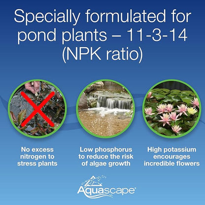 Aquascape Once-A-Year Pond Plant Fertilizer Capsules, 12-Pack, Promotes Aquatic Plant Health, Easy Annual Application, 89011
