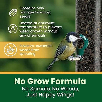 Happy Wings Black Oil Sunflower Seeds – 5 lb Wild Bird Food for Cardinals, Finches & Chickadees – High-Energy Natural Bird Feed for All Life Stages