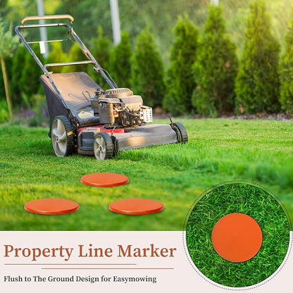10Pack Rebar Property Line Markers 11.8x2.8 Inch Permanent Survey Stakes Heavy Duty Survey Pin Hi-Vis Orange Property Land Boundary Markers for Outdoor Lawn Garden Paver Landscaping Septic Tank