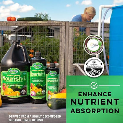 MICROBE LIFE HYDROPONICS Nourish-L Liquid Conditioner, Stimulator to Enhance Plant Nutrient Absorption for Fruits & Vegetables, Use with Any Feeding Systems Including Hydroponics or Soil, 16 Ounces