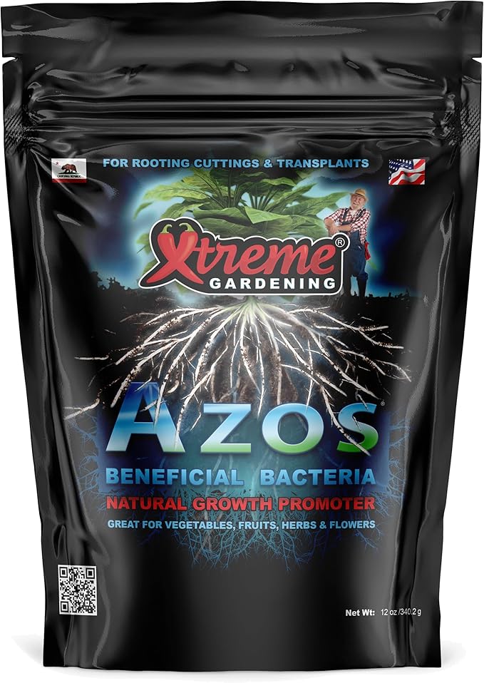Xtreme Gardening AZOS 12 oz – Beneficial Nitrogen-Fixing Bacteria for Plants & Trees – Natural Root & Growth Promoter for Cloning, Seedlings & Transplants
