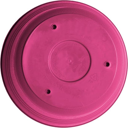 Bloem Saturn 7" Fuchsia Round Resin Planter Pot with Snap-in Saucer for Indoor and Outdoor Gardening