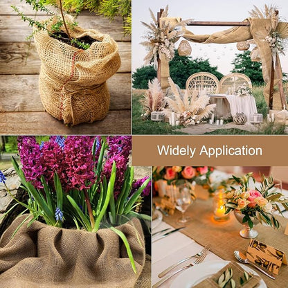 40" x30 Feet Garden Burlap Multipurpose Burlap Tree Wrap, Burlap Fabric Premium Weed Barrier,Erosion Control, Natural Burlap Rolls, Jute Fabric, Landscape Burlap for Outdoor Plant Gardening
