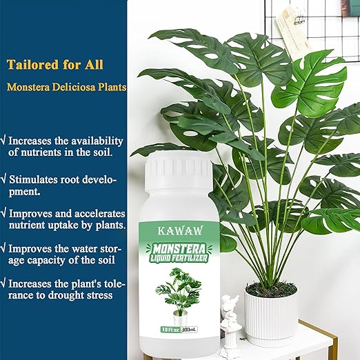 10oz Monstera Plant Food, Liquid Indoor Plant Fertilizer for Obliqua, Deliciosa and More, Microbial Organic Liquid Fertilizer for Houseplants’ Healthy Growth & Glossy Leaves