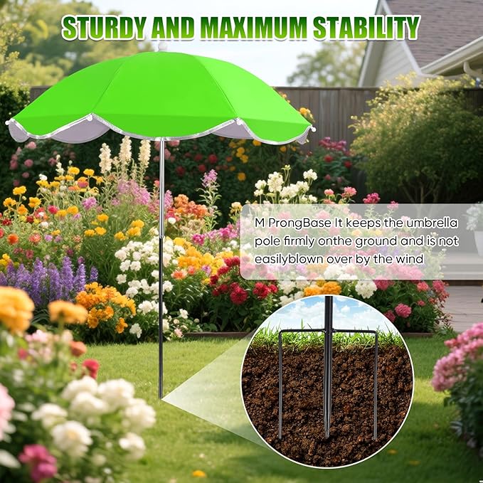 Plant Umbrellas for Outdoor Plants, 25inch Plant Shades for Outdoor Plants with Durable 40'' High M-Shaped Plug for Stronger Wind Resistanc for Plants, Potted Plant, Garden Beds
