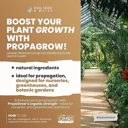 Soil Seed & Water PropaGrow Organic Rooting & Propagation Soil Mix – Soil Blend for Clones, Cuttings & Transplants - OMRI Listed
