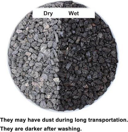 5lb Black Horticultural Lava Rock Soil Additive for Cacti, Vase Fillers, Succulents and Terrarium Plants - No Dyes or Chemicals - 100% Pure Volcanic Rock