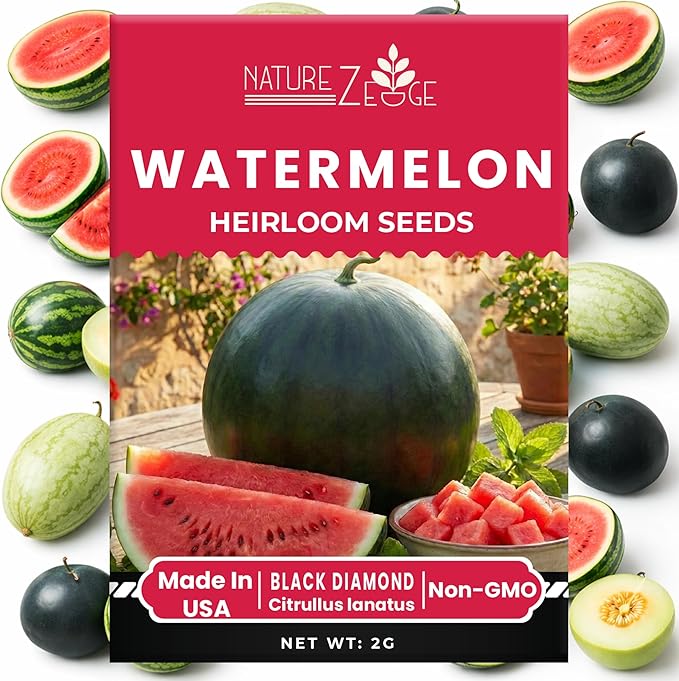 Fruit Seeds, Watermelon Seeds, Melon Seeds, Fruit Seeds for Planting, Sweet Watermelon Seeds for Planting, Cantaloupe Seeds, Sugar Baby, Black Diamond, Charleston Grey, Hales Best, Green Honeydew