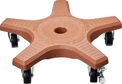 Bosmere 16" Plant Caddie - Heavy-Duty Rolling Plant Stand with Locking Wheels, 500 lb Capacity – Durable Plant Caddy for Indoor/Outdoor Use, Terra Cotta