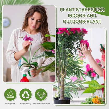 Chunful 30 Pcs 18.1 Inch Acrylic Plant Stakes Garden Stakes Clear Orchid Stakes Clear Plant Sticks Potted Plant Support Stakes for Supporting Vines Grow Upright