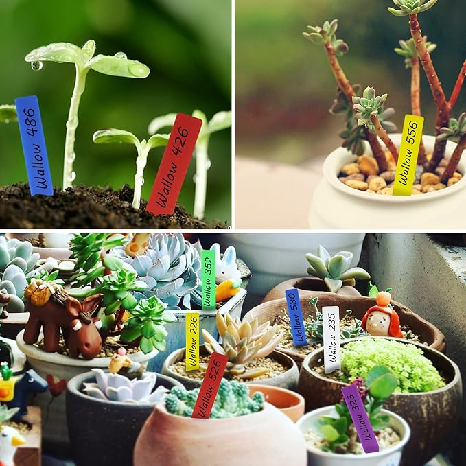 Mziart 120Pcs 4 Inches Plastic Plant Tags Waterproof Nursery Garden Plant Labels Stakes Pot Markers, Multicolor