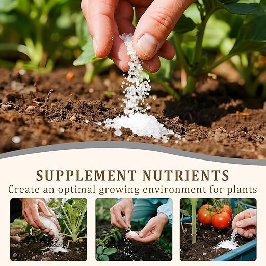 Ammonium Sulfate (21-0-0) – High Nitrogen (21%) & Sulfur (24%) – Water Soluble Crystal Powder – Agricultural Grade for Lawns (2 Pounds)
