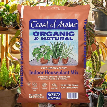 Coast of Maine (16qt) Cape Neddick Blend Organic and Natural, Indoor Houseplant Mix, Great for Indoor and Tropical Plants and Flowers