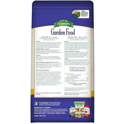 Espoma 10-10-10 Garden Food, 6.75-Pound Bag; Promotes Growth in All Flowering Plants, Trees, Shrubs, and Vegetables. Granular for Easy Application. Pack of One.
