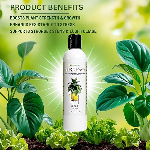 SiliKa Power – Premium Liquid Silica Plant Fertilizer and Supplement (8 oz) to Strengthen, Protect and Boost Growth