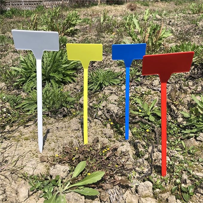 10pcs Plant Labels Long 12 Inch Plant Tags Plastic Plant Markers for Outdoor Plants, Garden Labels Outdoor Waterproof Plant Tags and Labels for Garden Yellow