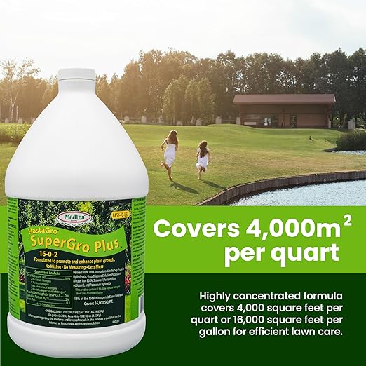 Medina Agriculture Products HastaGro 16-0-2 SuperGro Plus, No Phosphorus Lawn Fertilizer with Molasses and Humic Acid