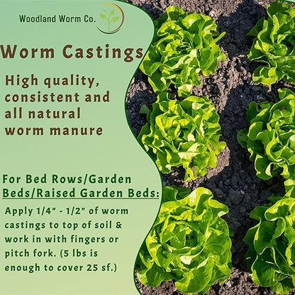 Earth Worm Castings for Plants 20 LB – Soil Amendment and Natural Fertilizer for Gardening, Vegetables, Lawns and Indoor Plants – Odor-Free, All-Natural