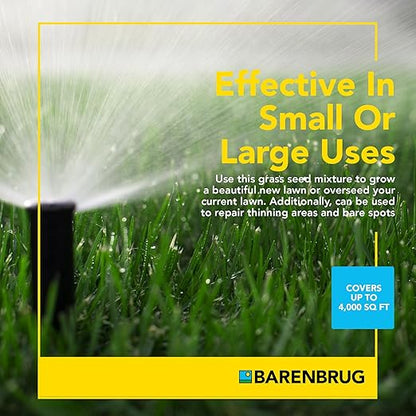 Barenbrug Pebble Beach Sun & Shade Grass Seed Mixture for Lawn Repair & Growth, Pebble Beach Golf Course Approved Blend, 20 LB Bag